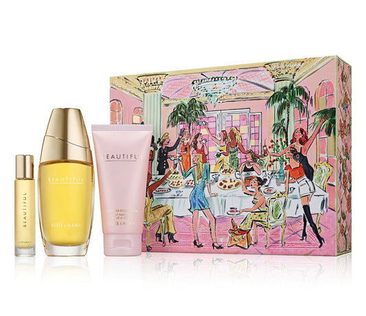 Estee Lauder Beautiful Perfume and Lotion 3 piece Set